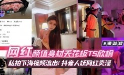 年度稀缺百万粉丝网红黑料 网红颜值身𝕄𝕚𝕤𝕤𝔸𝕍shen材天花板TS欣桐，私拍下海视频流出！抖音人妖网红卖淫